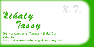 mihaly tassy business card